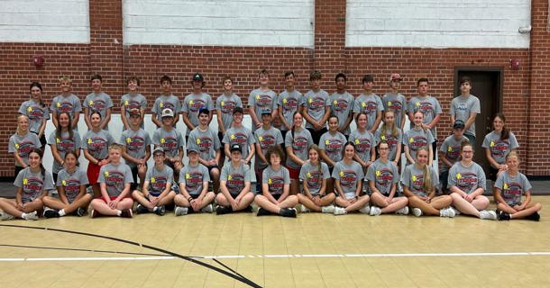 Front Row Left to Right: Emma McConville, Kenadi Porter, Max Butterfield, Corbin Shaw, Macus Ingels, Kolten Pearson, Silas Wolford, Madison Wilcox, Elizabeth McConville, Grace Vrbas, Zaely Pace, Lily Maynard, Kassidy Porter. Middle Row Left to Right: Adalaide Miller, Jaylee Hammond, Izzy Clause, Sam Hoyt, Hudson Dellevoet, Truman Hancock, Wyatt Felzein, Cruz McCarty, Roslyn Wiemers, Cassidy Rogers, Brooklynn Gillen, Abi Thompson, Hannah Thompson, Walker Coleman, Alizah Reynolds. Back Row Left to Right: Abby Schenider, Tysen Baker, Trev Wiemers, TJ Puckett, Caleb Sughroue, Landon Kmoch, Carter Hartwell, Eli Graff, AAron Frank, Max Proehl, Isaac Crayton, Sutton LaBrie  Not pictured: Reid Loop, Asa Long, Hudson Werkmeister, Grady Riemenschneider, Rylee Stensvad 