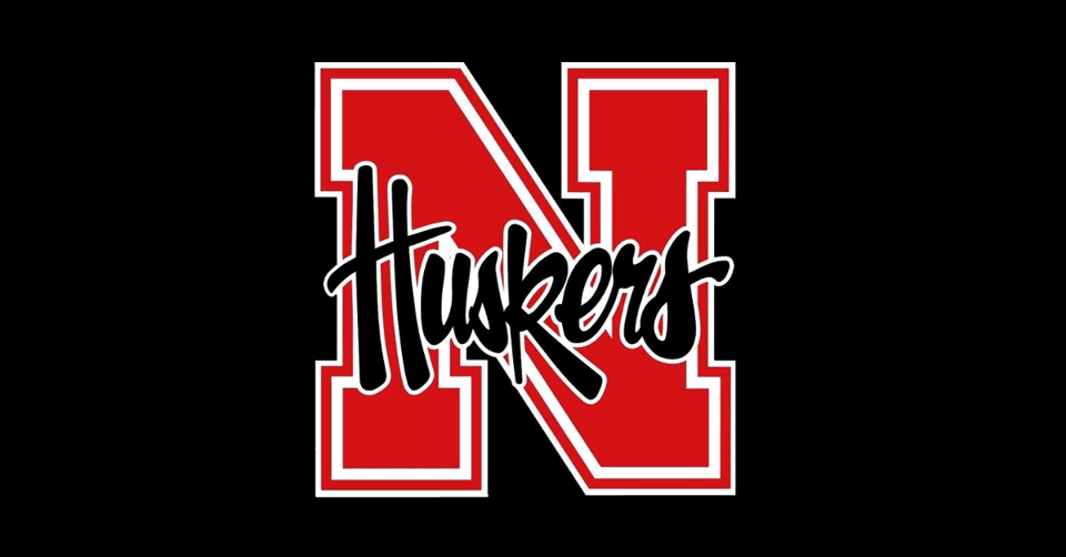 Husker logo, red n with the word husker overlaid in the middle.